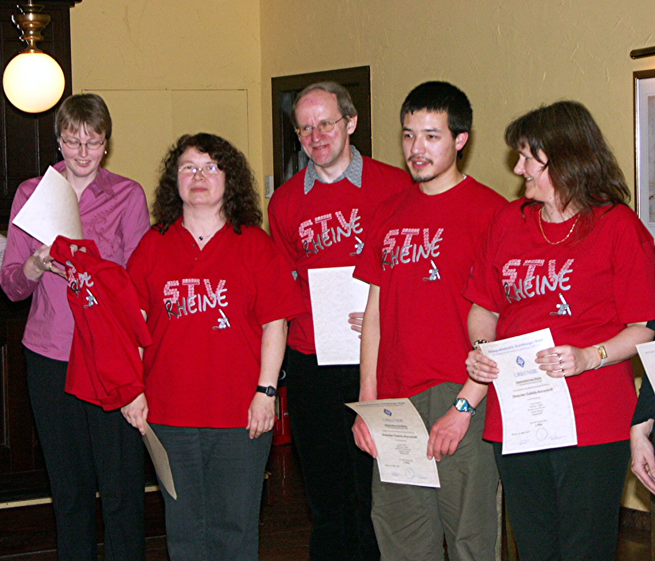 Platz 2 f�r die Erwachsenenmannschaft Steno