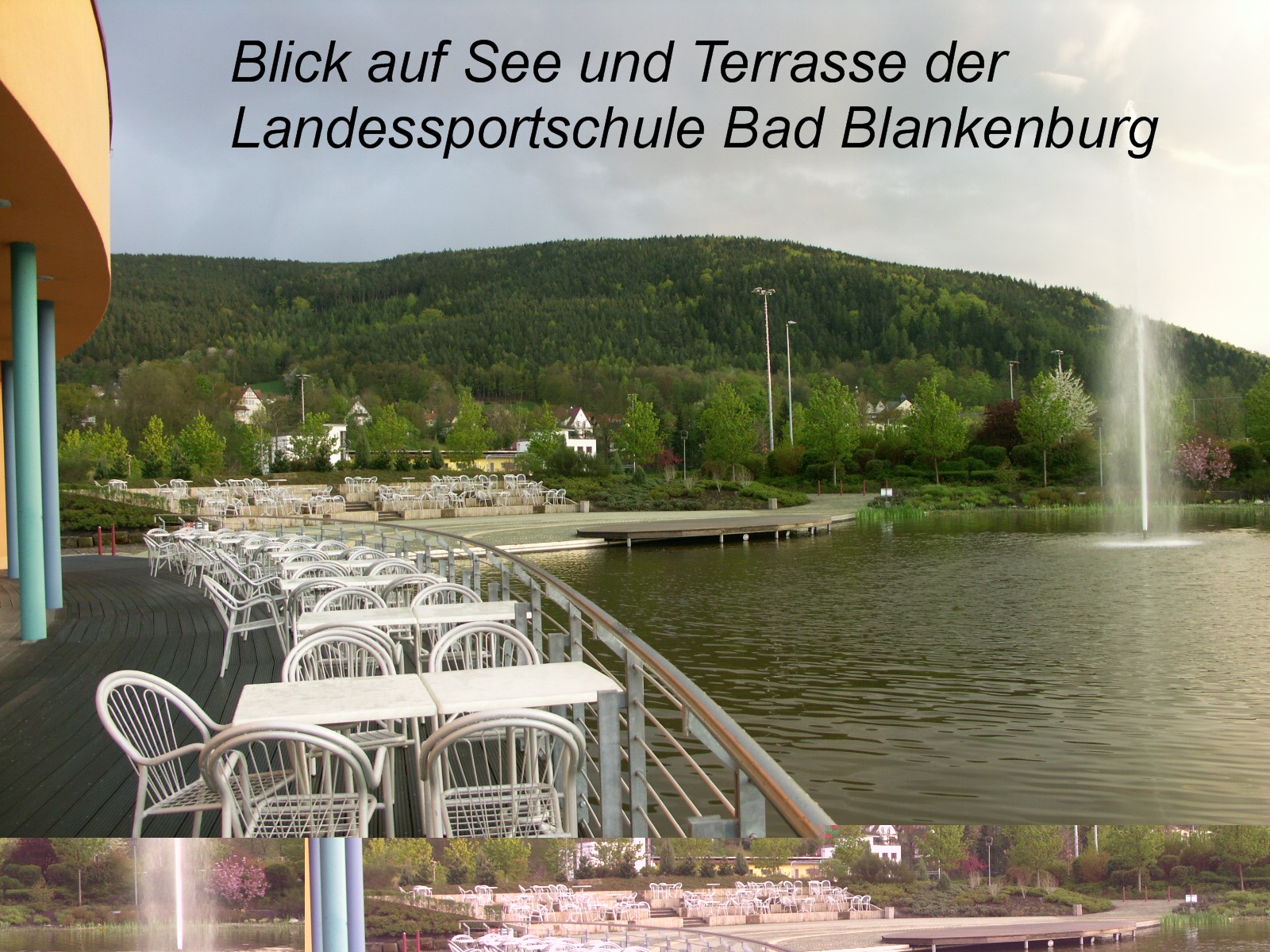 See und Terrasse der Sportschule