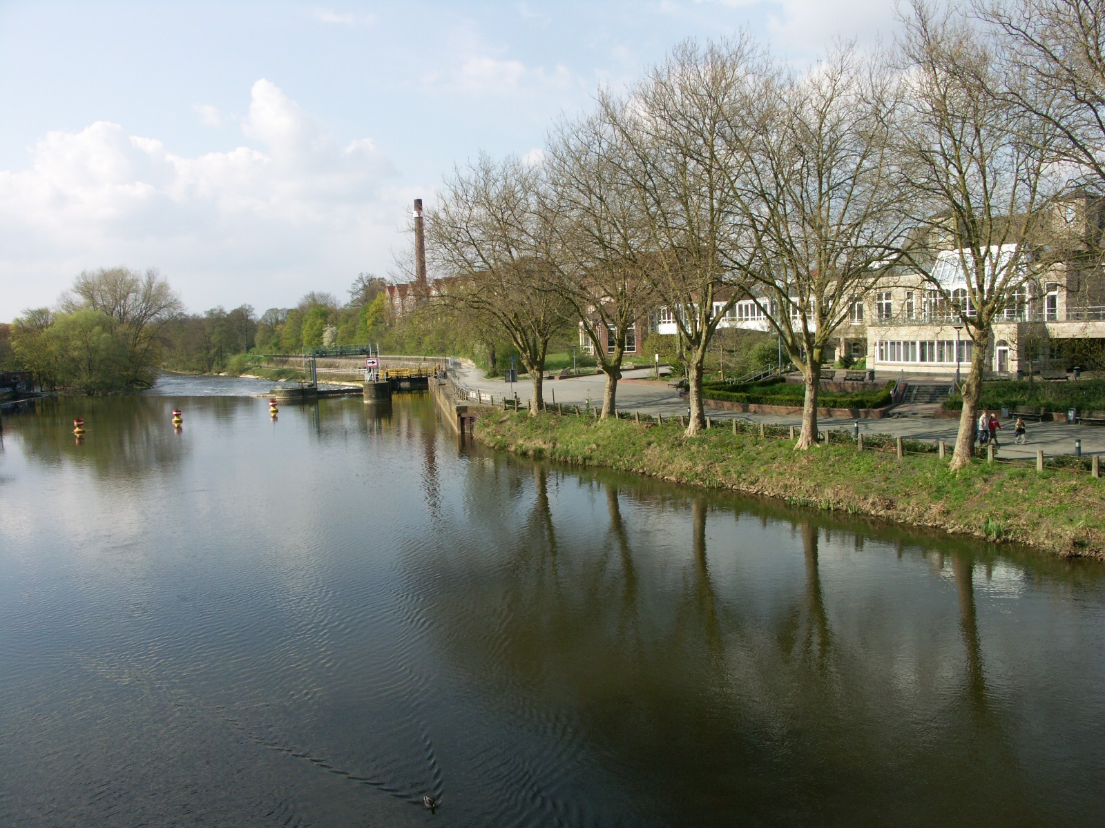Ems mit Stadthalle