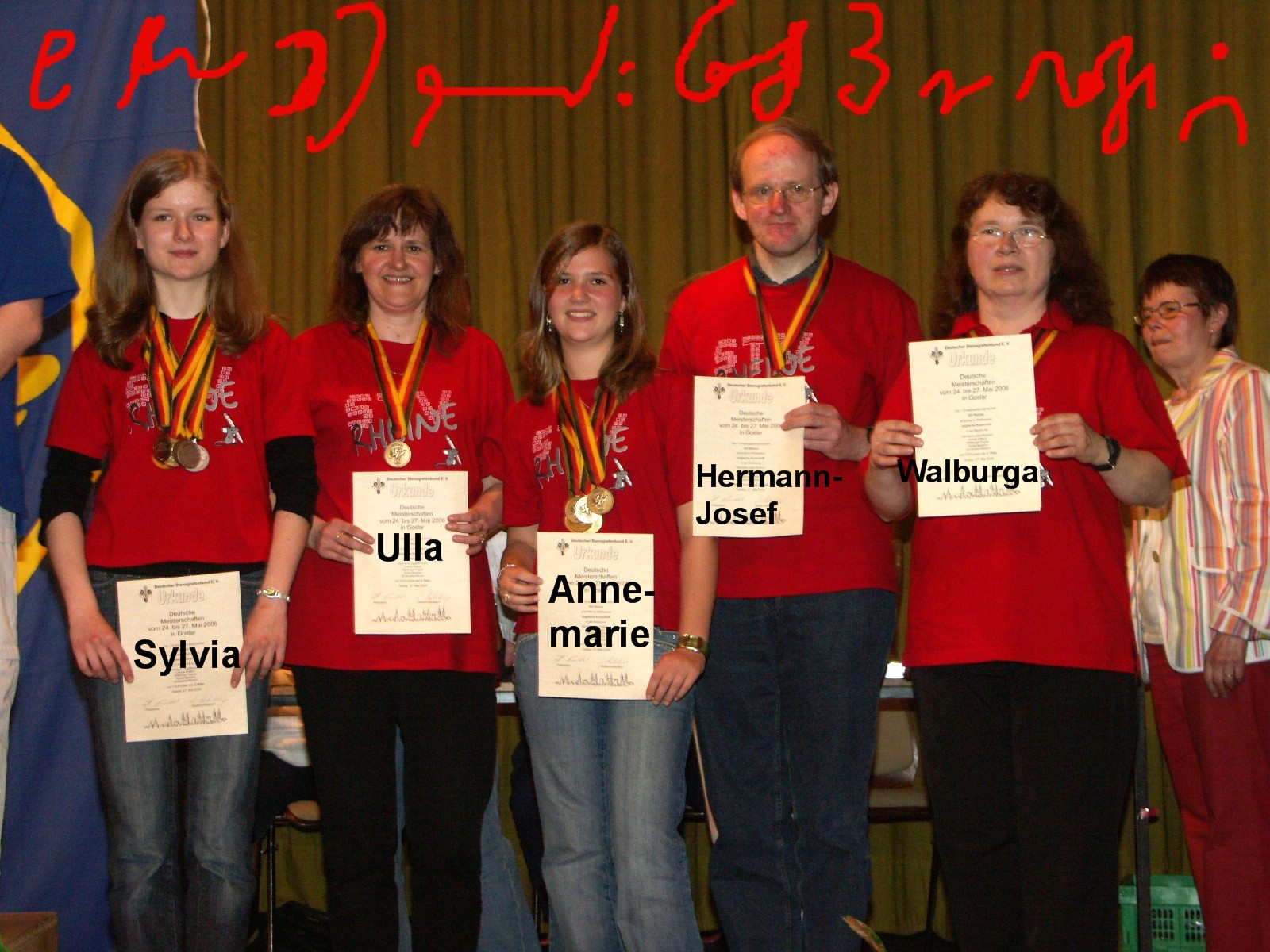 Erwachsenenmannschaft engl. Kurzschrift